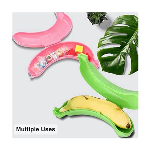 Bananlåda, Söt Banana Protector Förvaringslåda, Bärbar Bananlåda, Lunchlåda, -Gratis frukt