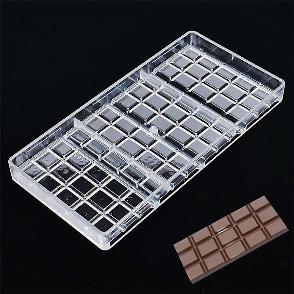 2 st 3D DIY bakformar för choklad: 1 kvadratisk chokladform och 1 godisform
