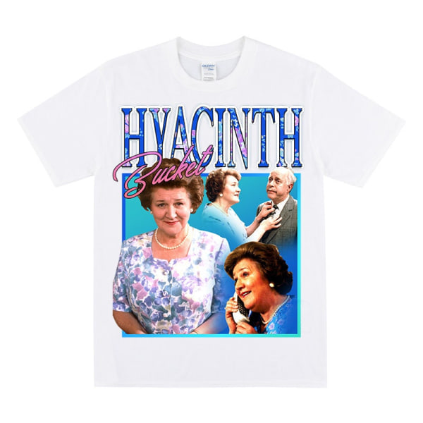 HYACINTH BUCKET Homage T-paita White XXL