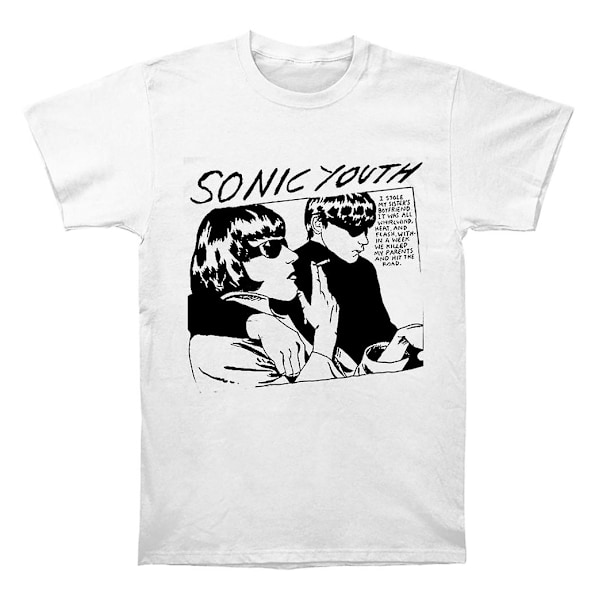 Sonic Youth Goo -albumin kansikuva Valkoinen T-paita S