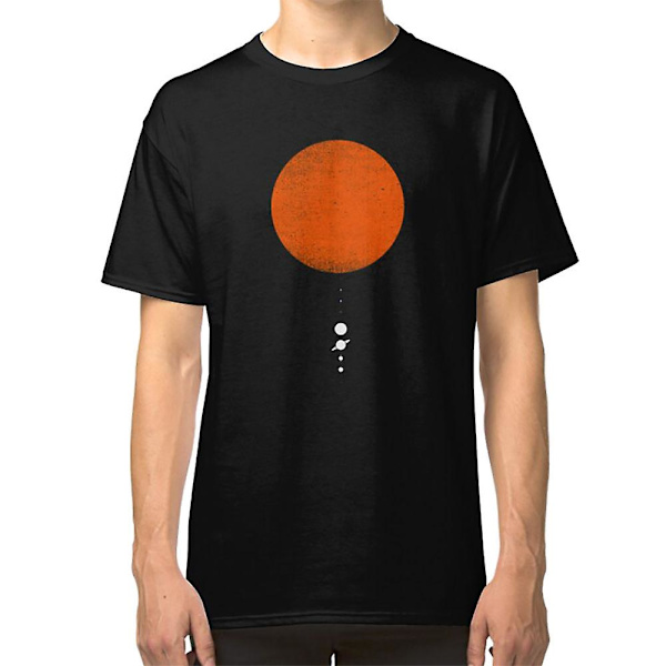 Minimalistinen Aurinkokunnan T-paita XL