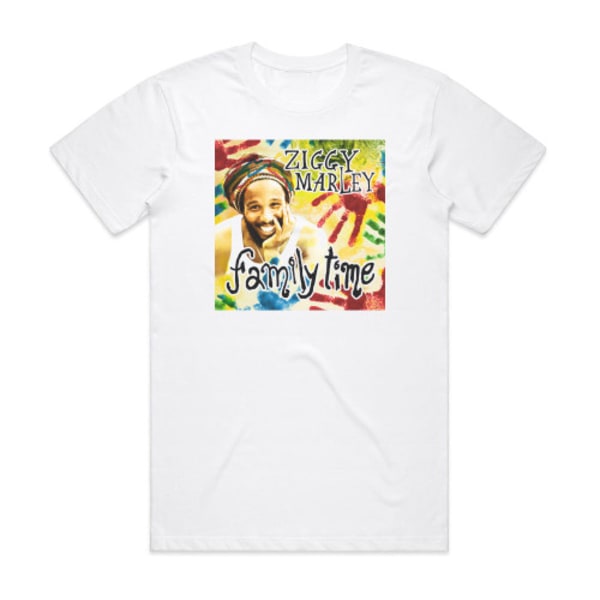 Ziggy Marley Family Time Album Cover T-shirt Vit S