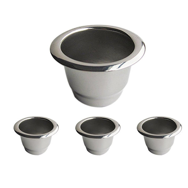 4-pack Återanvändbara Kaffe Kapslar i Rostfritt Stål, Fyllbara Kaffe Filter, Återanvändbara Kaffe Pods