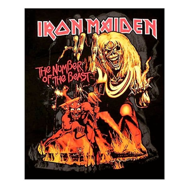 Vintage Rock T-shirt Noir Iron Maiden nummer av odjuret XXL