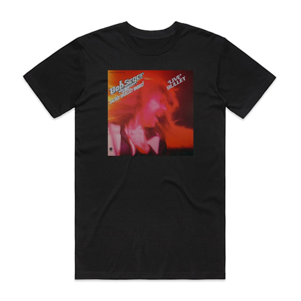 Bob Seger og The Silver Bullet Band Live Bullet Album Cover T-shirt Sort M
