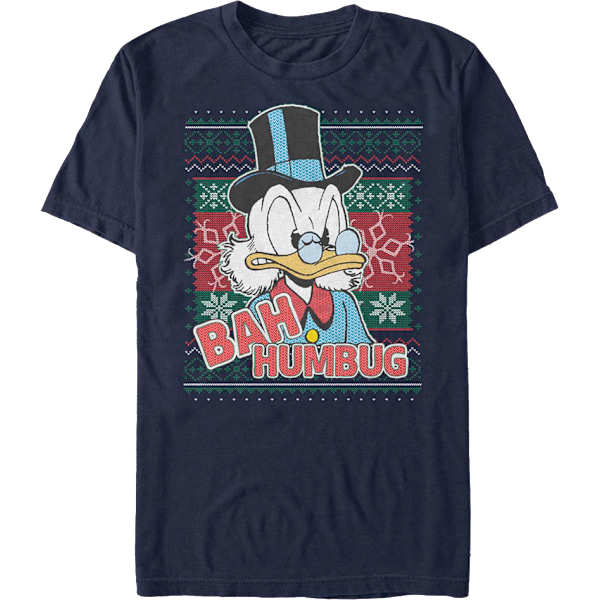 Scrooge McDuck Bah Humbug Falsk Grim Jultrøje Disney T-shirt M