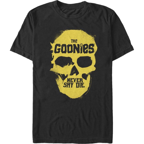 Never Say Die Skull Goonies T-skjorte S