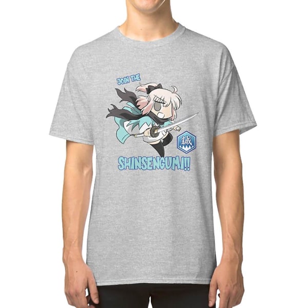 Okita Souji - Gå med i Shinsengumi War T-shirt grey XL