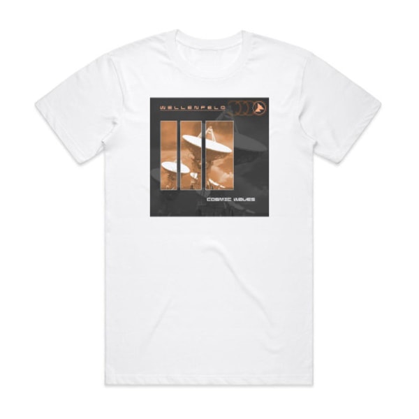 Wellenfeld Cosmic Waves Album Cover T-Shirt Hvid S