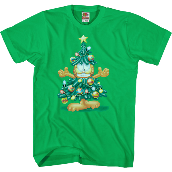 Christmas Tree Garfield T-Shirt XXL