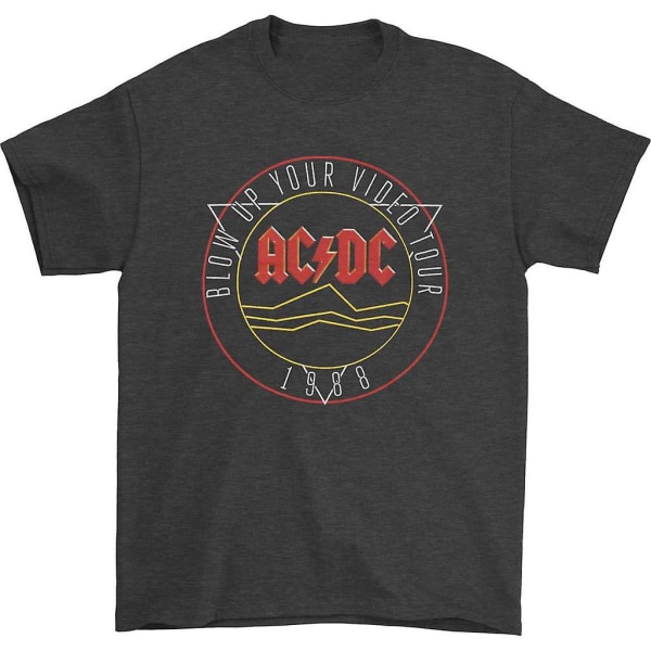 AC/DC Herrar Grå Mjuk Hand Tee T-shirt M