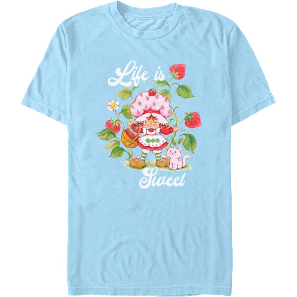 Vintage Life Is Sweet Mansikanen T-paita S