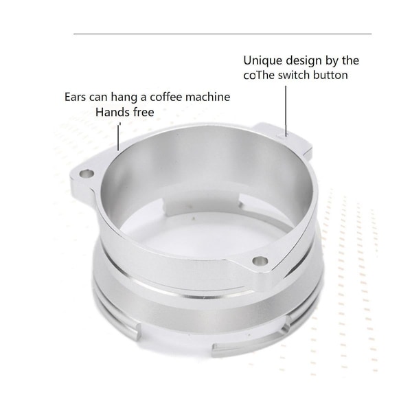 Aluminium Kaffe Dosering Ring 54mm Kaffemaskin Svingbar Ring (Sølv)