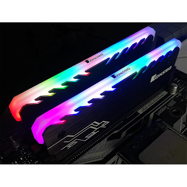Jonsbo 2 stk. RAM Køler med Skiftende RGB Lys, Sort