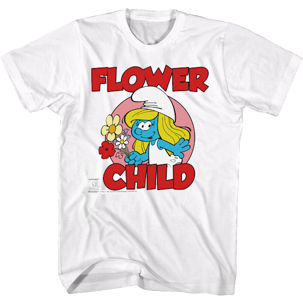 Smurfette Flower Child Smurfar T-shirt XXXL