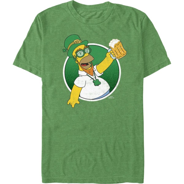 Leprechaun Homer Simpson T-shirt M