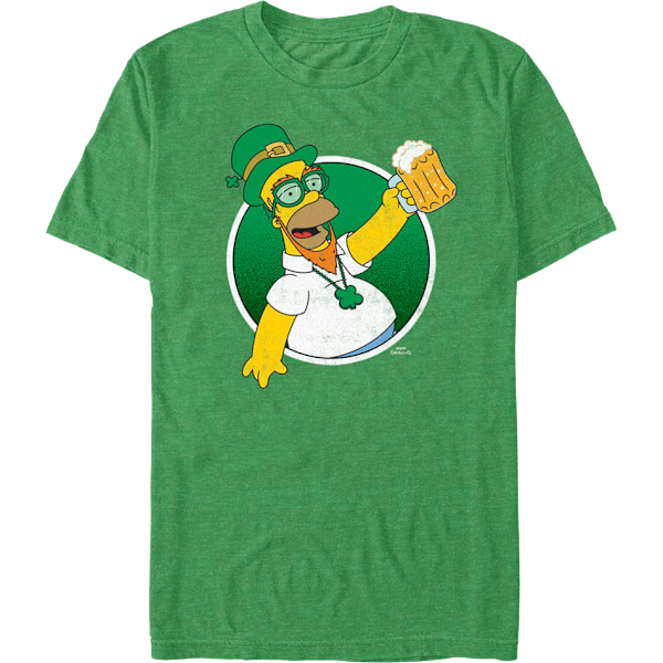 Leprechaun Homer Simpson T-skjorte M