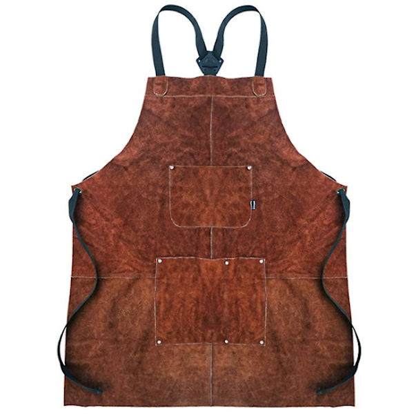 Utomhus Camping BBQ Förkläde Tjockt Läder Unisex Hem Arbetskläder