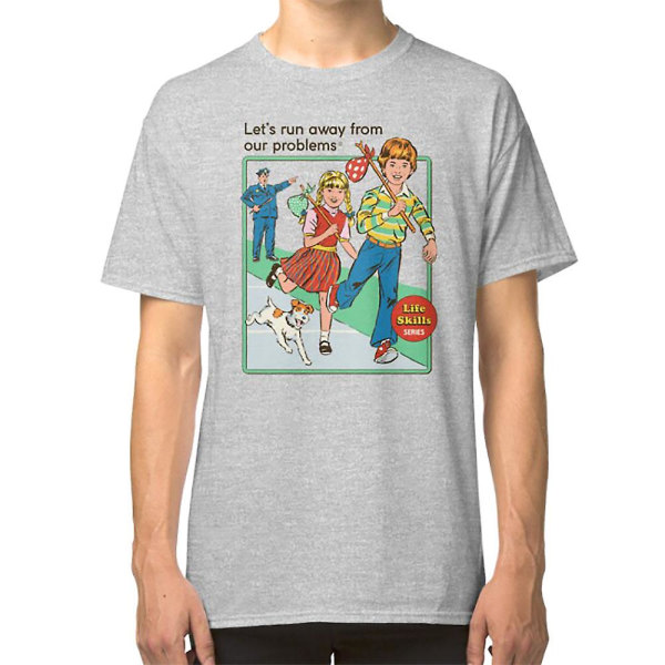 Let's Run Away T-shirt white L