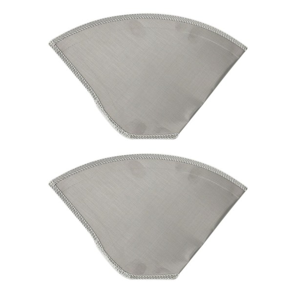 2x Gjenbrukbare Håndbrygge Kaffe Filter Rustfritt Stål Finmasket Kaffe Filter Drypp Kjegle Papirløs Uni