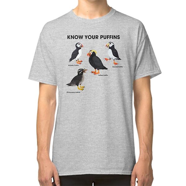 Know Your Puffins T-skjorte grey M