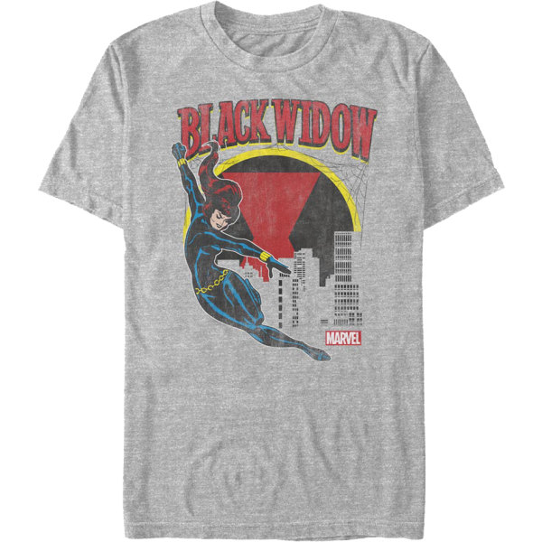 Black Widow Handsker Marvel Comics T-Shirt Ny L