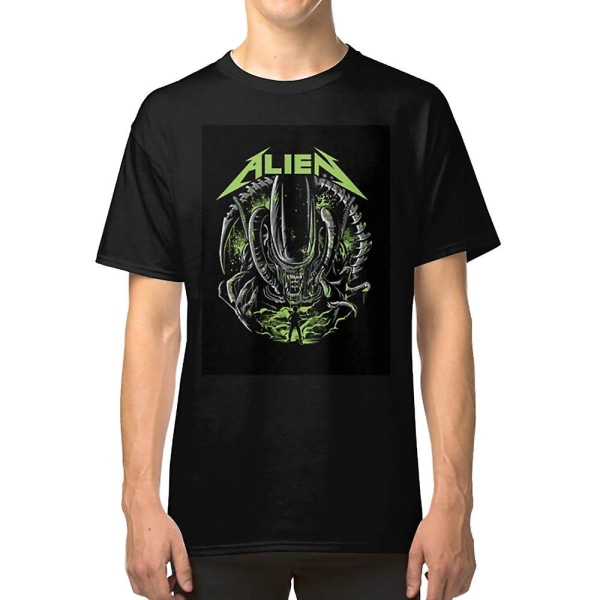 Grøn alien T-shirt XXL