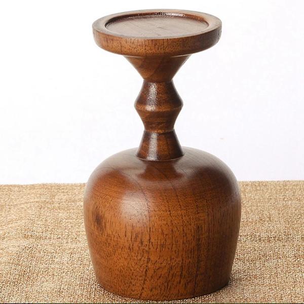 Naturlig träkopp, handgjord, för kaffe, te, öl, juice, mjölk, dryck, 7,5 x 13 cm