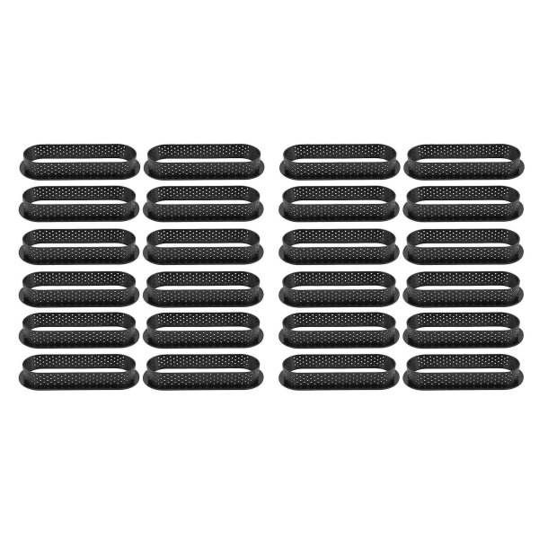 24 stk. Ovale Tærteforme Varmebestandige Perforerede Kage Mousse Ringe Non-Stick Bageform Pie Mini C