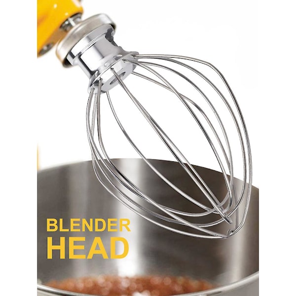 Rustfrit Stål 6 Tråds Piskeris 4,5 Qt Til KitchenAid Stand Mixer K45ww Ksm90 K45
