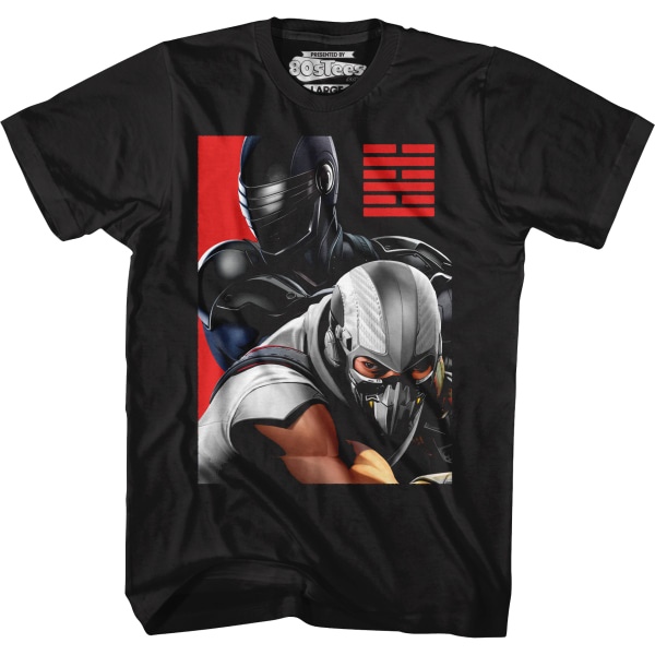 Luokiteltu Snake Eyes ja Storm Shadow GI Joe T-paita M