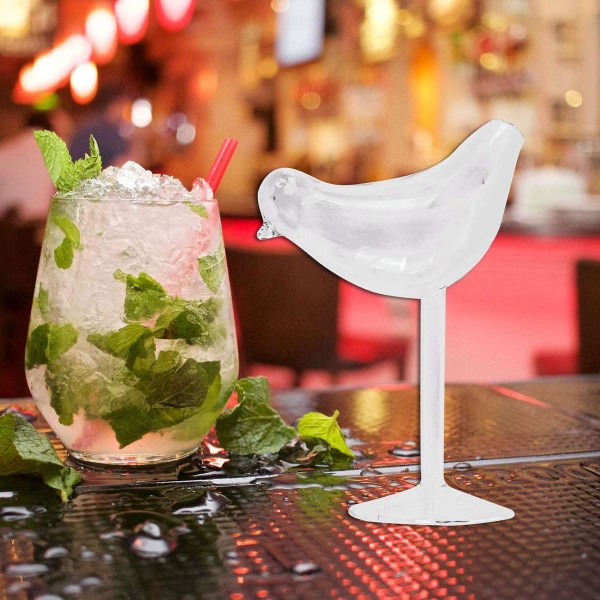 2 st 150ml Kreativa Fågelformade Cocktailglas Personliga Molekylära Rökt Glasfläktar
