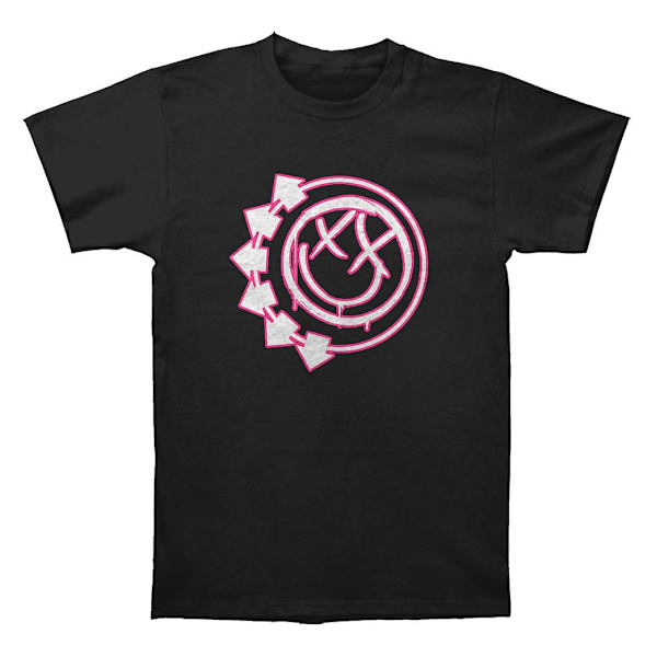 Blink 182 Seks Piler Smiley T-skjorte XXXL