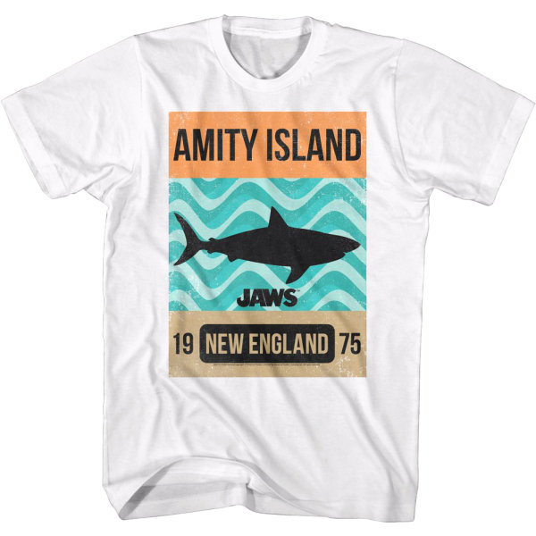 Amity Island Shark Waves Jaws T-paita L