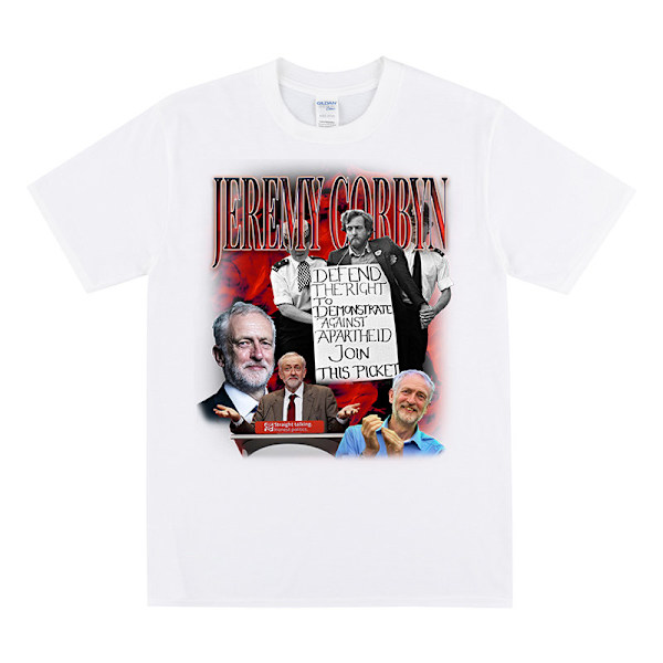 JEREMY CORBYN Kunnianosoitus T-paita White S