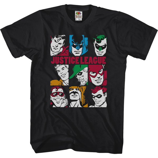 Hero Faces Justice League T-shirt Ny M