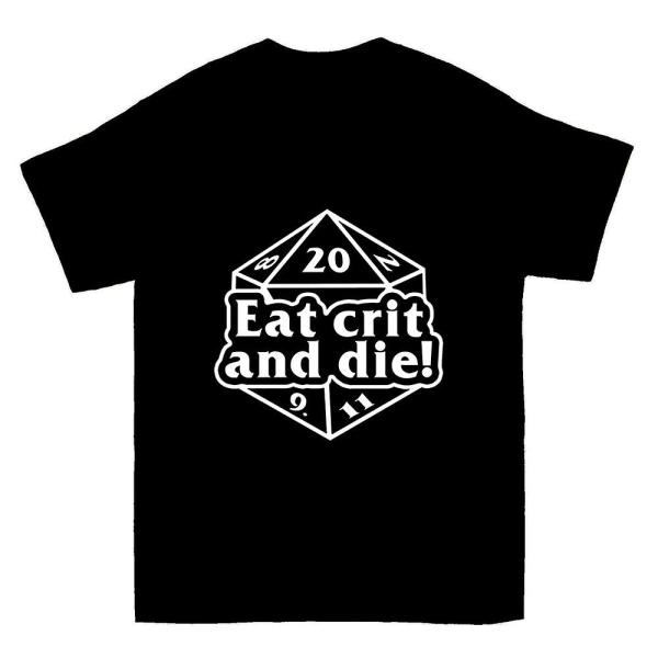 Eat Crit And Die Hvid Lomme T-shirt S