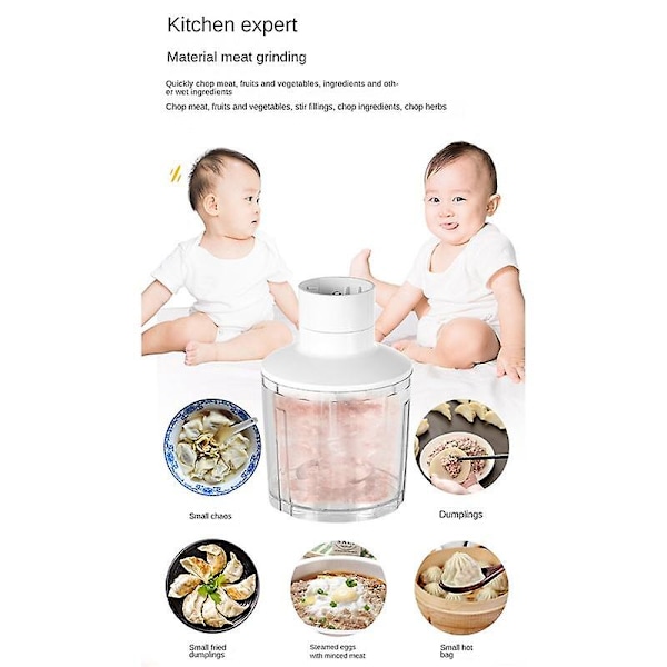 Bei'anbao 4-i-1 Multifunktionell Matberedare Köttkvarn Kökshandhållen Matberedare Babymat