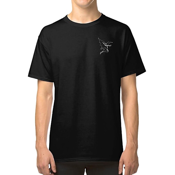Hvid Sort Djævel T-shirt M