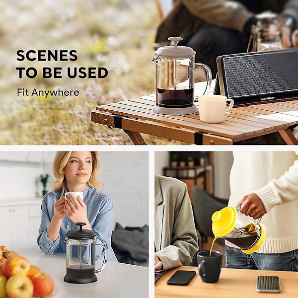 Rostfritt Stål Glas Tekanna Fransk Kaffe Te Perkolator Plunger 800ml Manuell Kaffe
