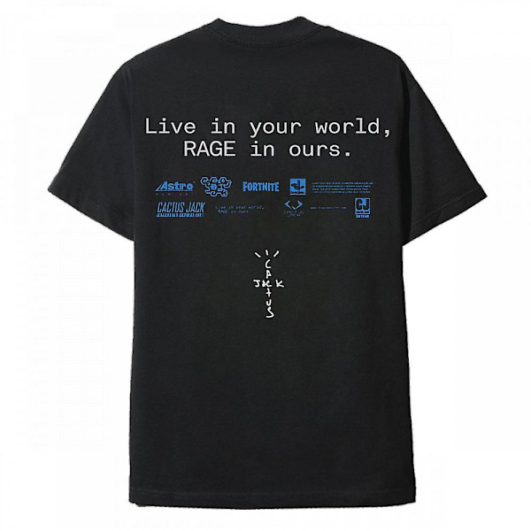 Astronomical Merch Sort T-shirt i Sort - Cactus Jack World Travis Scott M