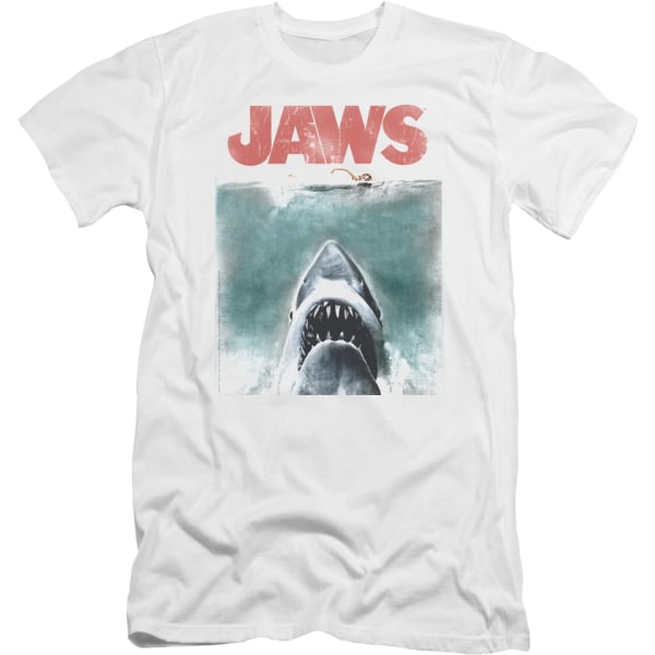 Jaws T-skjorte med filmplakat - Premium M