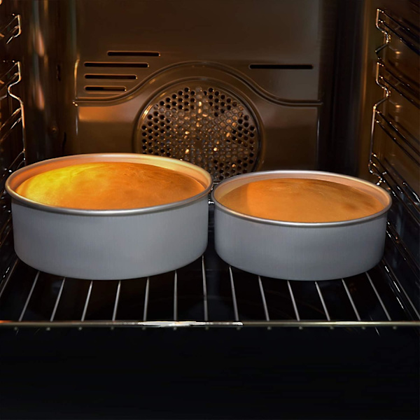 4-pack runda kakformar, non-stick, djupa, med fast botten