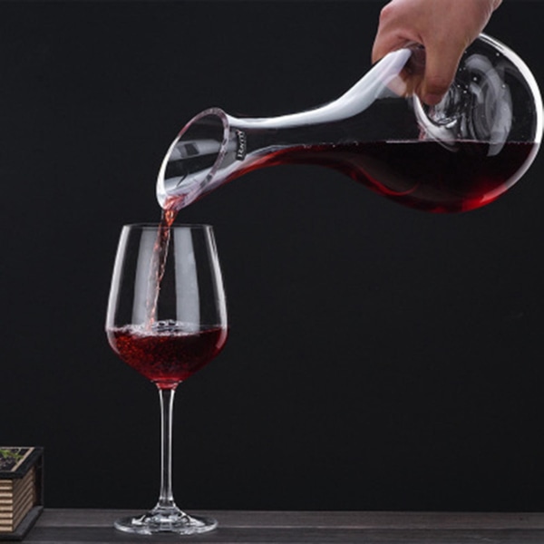 2X Premium Vinkanna Design Snigel Stil Dekanter Rödvin Glasflaska Blyfri Glas Dekanter Super