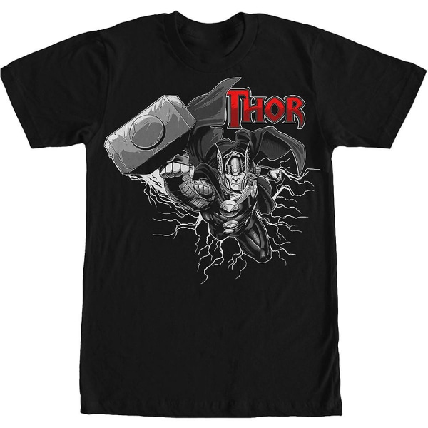 Flying God of Thunder Thor Shirt L