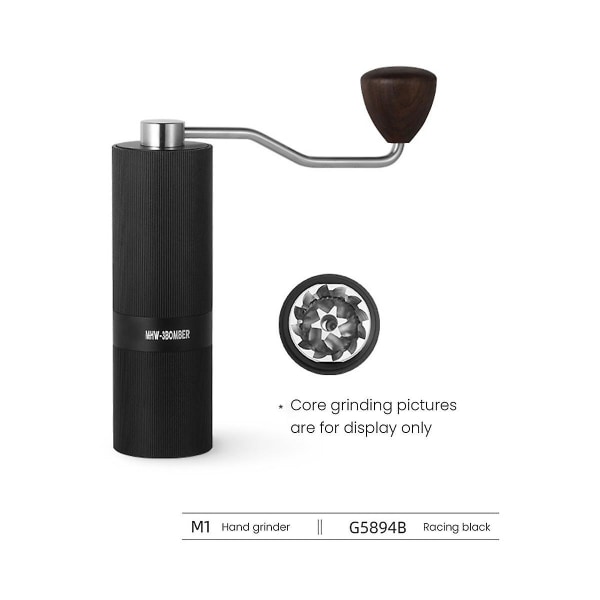 Manuell Kaffeekvern 24 Posisjons Justerbar Espressomaskin Rustfritt Stål 420 Svart