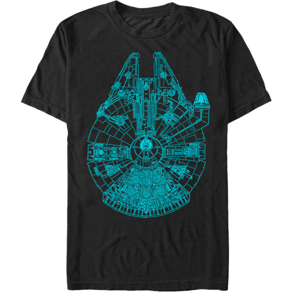 Blue Millennium Falcon Shirt L