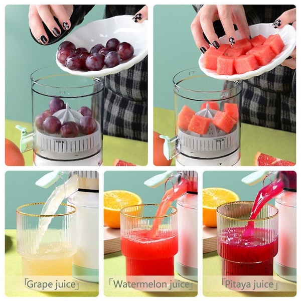 Bærbar elektrisk juicer sitronjuicer appelsinjuicer automatisk blender med USB-lading