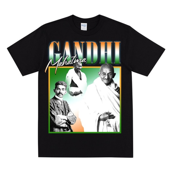 MAHATMA GANDHI -kunnianosoitus T-paita Black XL