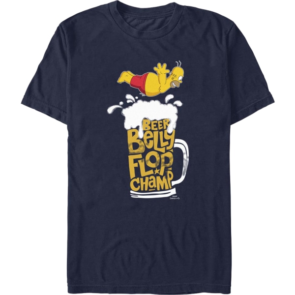 Beer Belly Flop Champ Simpsons T-shirt S